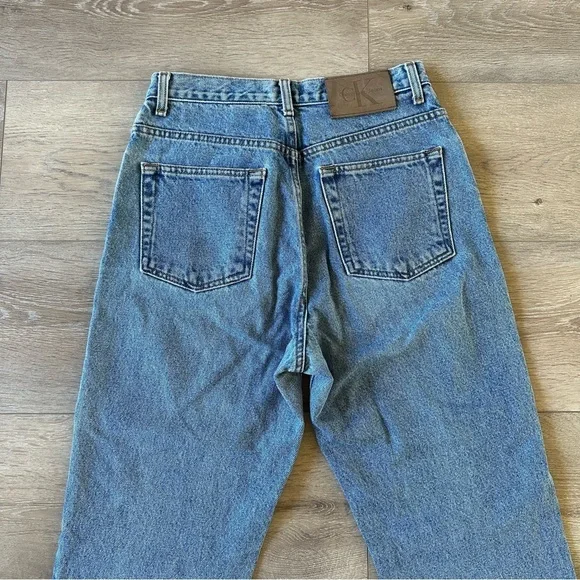 Vintage Calvin Klein High Waisted Jeans Moms Jeans Style Sz 6 100% Cotton - Picture 5 of 7